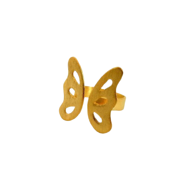 butterfly ring in gold - επιχρυσωμένα, πεταλούδα