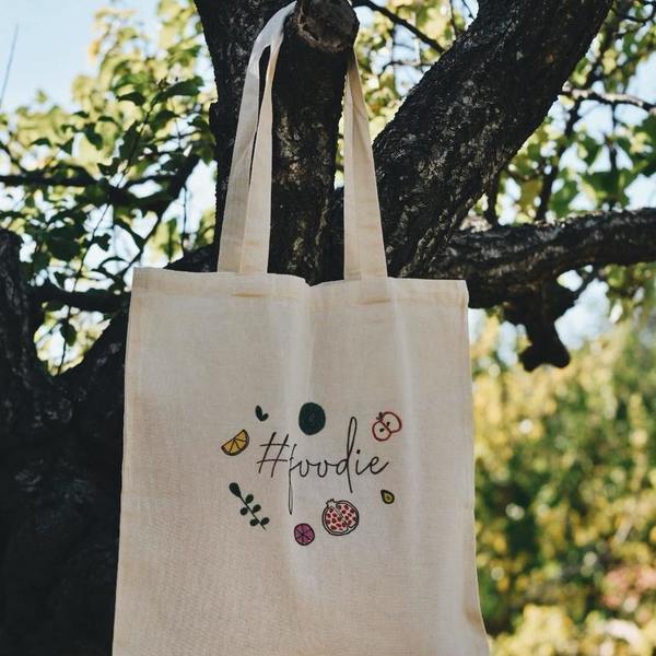 Foodie bag | Πάνινη οικολογική τσάντα - ώμου, φαγητό, πάνινες τσάντες - 2