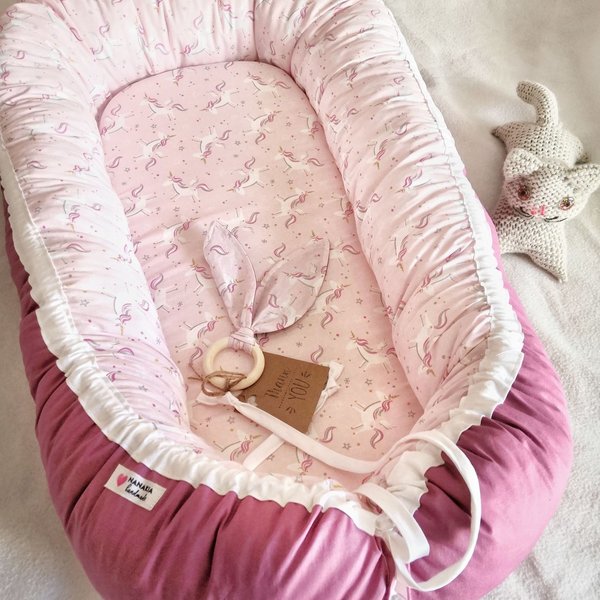 Φωλιά μωρού (baby nest) - κορίτσι, δώρο, βρεφικά, μαξιλάρια - 2