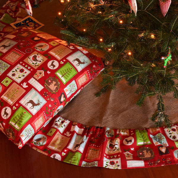 Χριστουγεννιάτικη μαξιλάρα δαπέδου - λευκά είδη, χριστουγεννιάτικο δέντρο, μαξιλάρια - 5