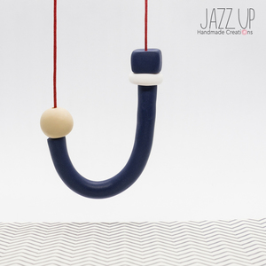 "Joy U Necklace" - Μακρύ κολιέ "σωλήνας" από πολυμερή πηλό - μοντέρνο, πηλός, χειροποίητα, μακριά - 3