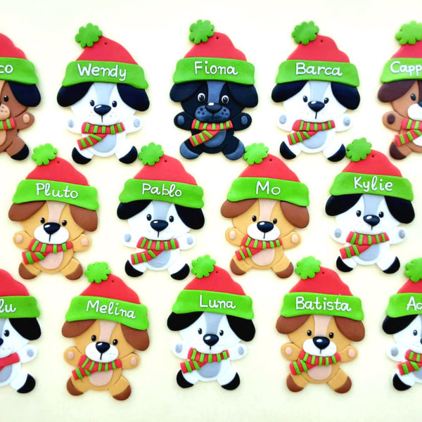 Χριστουγεννιάτικο στολίδι δέντρου σκυλάκι - χειροποίητα, σκυλάκι, personalised, στολίδια, προσωποποιημένα - 4