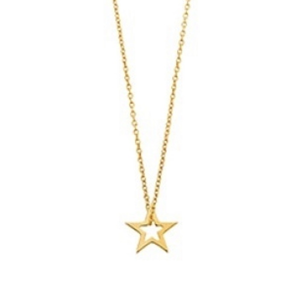 Clear Star Necklace - επιχρυσωμένα, μακριά