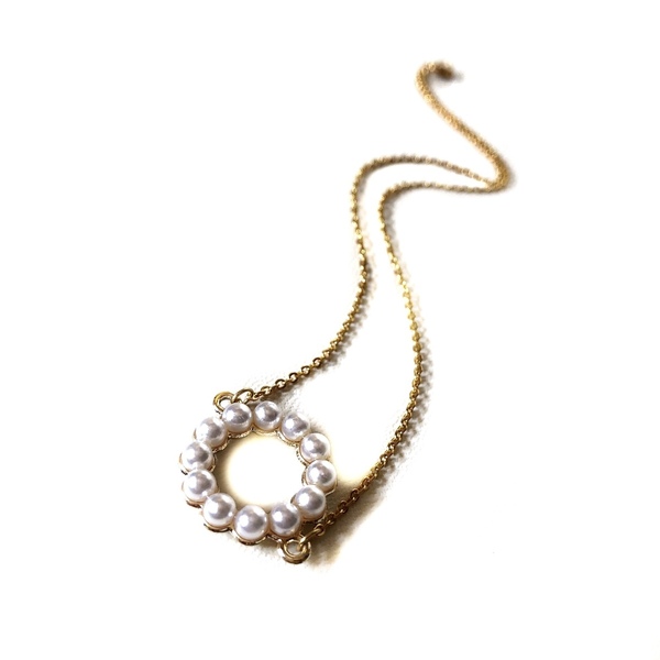 Pearl wreath necklace - γυναικεία, επιχρυσωμένα, κοντά, πέρλες, φθηνά - 2