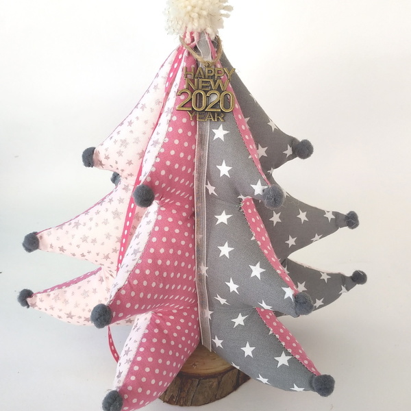 Χριστουγεννιάτικο τρισδιάστατο δέντρο γούρι Pink dots ΓΟΎΡΙ - χριστουγεννιάτικο, διακοσμητικά - 2