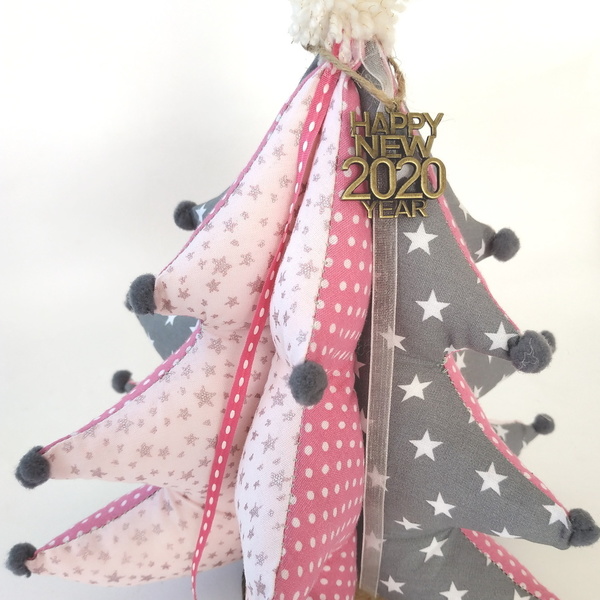 Χριστουγεννιάτικο τρισδιάστατο δέντρο γούρι Pink dots ΓΟΎΡΙ - χριστουγεννιάτικο, διακοσμητικά - 3
