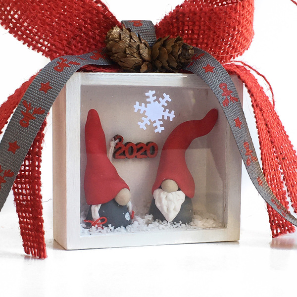 Χριστουγεννιάτικα κουτάκια με τυχερούς νάνους -Gnomes για προστασία και ευτυχία. - γούρι, γούρια