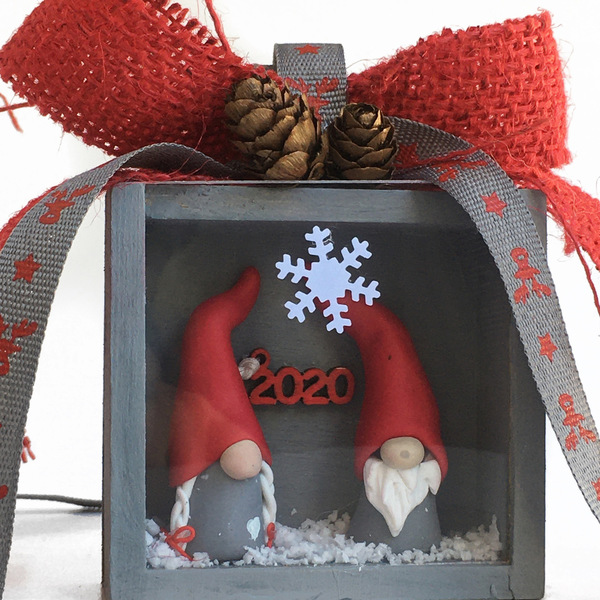 Χριστουγεννιάτικα κουτάκια με τυχερούς νάνους -Gnomes για προστασία και ευτυχία. - γούρι, γούρια - 2