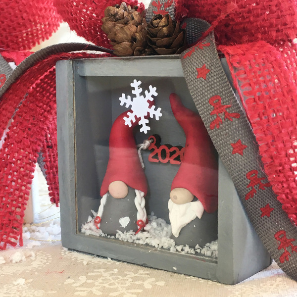 Χριστουγεννιάτικα κουτάκια με τυχερούς νάνους -Gnomes για προστασία και ευτυχία. - γούρι, γούρια - 5