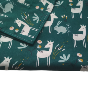 Χειροποίητο σετ Λίκνου κουβερτούλα σεντονάκι Deer - χειροποίητα, χριστουγεννιάτικο, σετ δώρου, δώρο γέννησης, κουβέρτες - 3