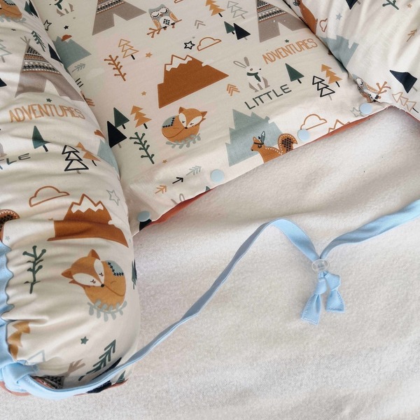 Φωλιά μωρού (baby nest) και μαξιλαράκι - βαμβάκι, δώρο, βρεφικά, μαξιλάρια - 3