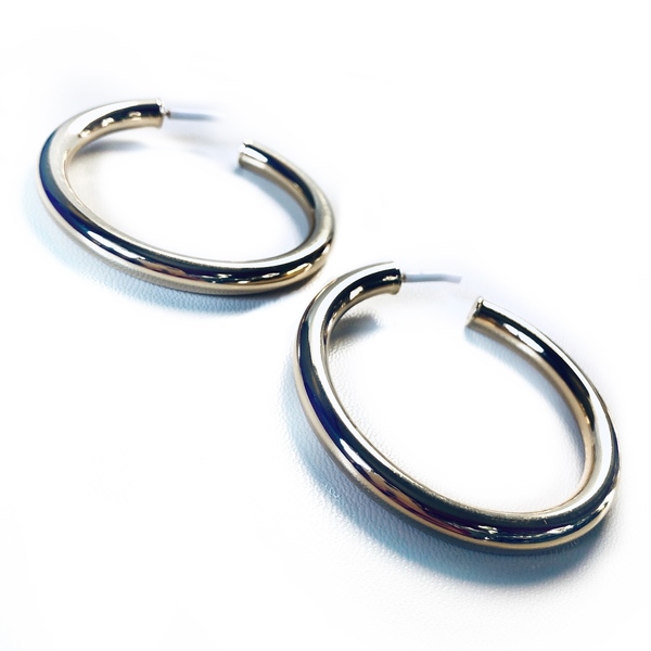Simple circle earrings - επιχρυσωμένα, χρυσό, κρίκοι, must αξεσουάρ, μεγάλα - 2