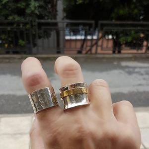 Δαχτυλίδι ασημένιο 925 σφυρήλατο - ασήμι, σφυρήλατο, μικρά, boho, boho, αυξομειούμενα - 4