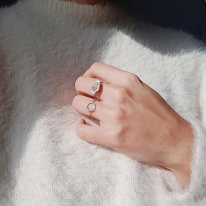 Ασημένιο δαχτυλίδι με Ακατέργαστο Herkimer Διαμάντι | Δαχτυλίδι με Ημιπολύτιμη Πέτρα | Boho Chic - ασήμι, ημιπολύτιμες πέτρες - 3