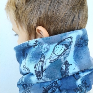 Neck warmer / παιδικός λαιμός SPACEMAN - αγορίστικο, δώρα γενεθλίων, λαιμοί, Black Friday - 3