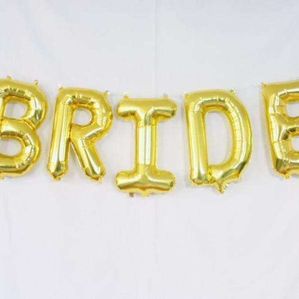 Μπαλόνια "Bride" χρυσά