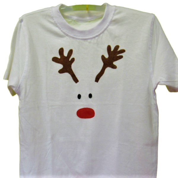 Παιδικό μπλουζάκι - ζωγραφισμένα στο χέρι, χριστουγεννιάτικο, παιδικά ρούχα