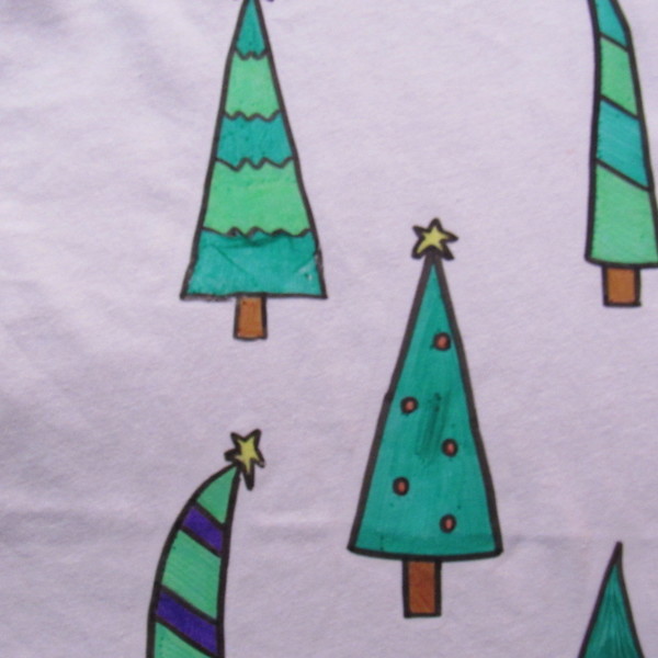 Παιδικό μπλουζάκι - ζωγραφισμένα στο χέρι, χριστουγεννιάτικο, για παιδιά, παιδικά ρούχα - 2