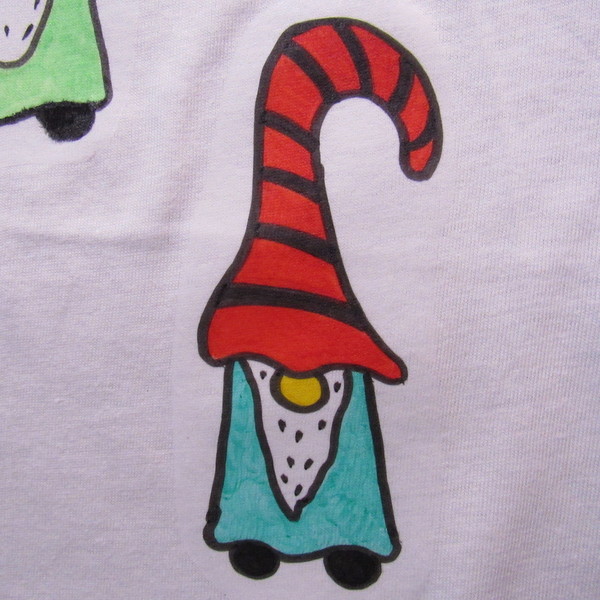 Παιδικό μπλουζάκι - ζωγραφισμένα στο χέρι, χριστουγεννιάτικο, παιδικά ρούχα - 4