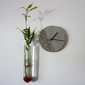 Ρολόι Τοίχου " Η ΦΘΟΡΑ ΤΟΥ ΧΡΟΝΟΥ " - μοναδικό, τοίχου, τσιμέντο, χειροποίητα, ρολόγια - 2