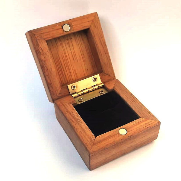 Χειροποίητο κουτί για δαχτυλίδι από ξύλο και ρητίνη - κουτί, εποξική ρητίνη - 3