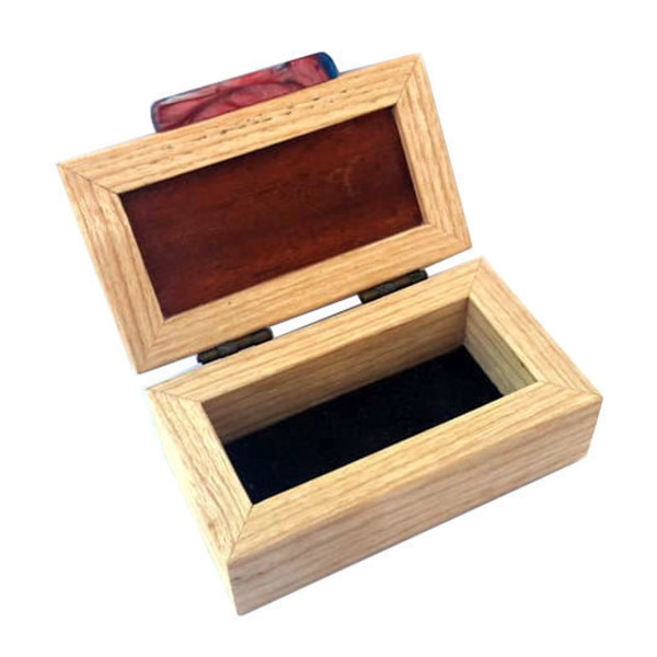 Ξύλινο χρωματιστό μικρό κουτί για κοσμήματα - ξύλο, χρωματιστό, εποξική ρητίνη - 2