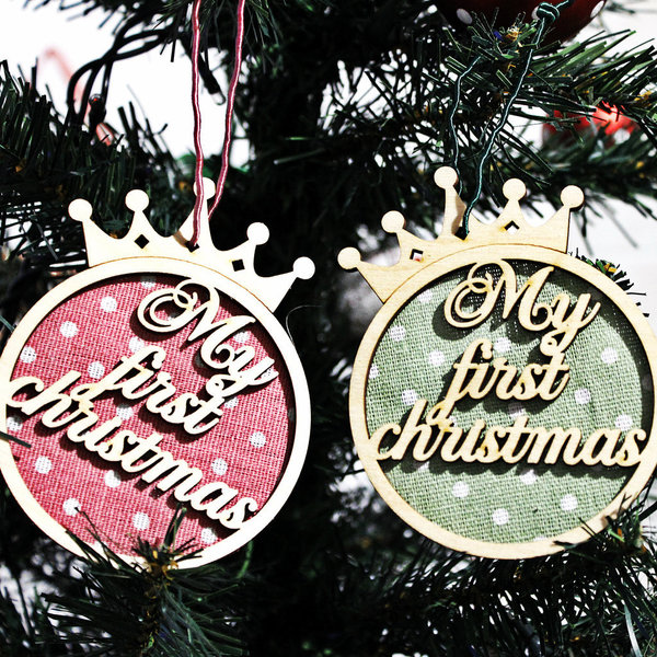 Ξύλινο χριστουγεννιάτικο στολίδι . - βρεφικά, χριστουγεννιάτικα δώρα, στολίδια, προσωποποιημένα - 2