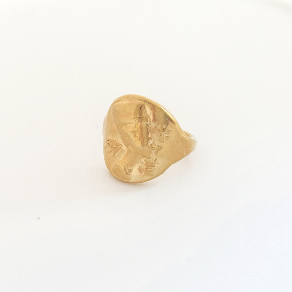 Nefertiti ring! - επιχρυσωμένα, αυξομειούμενα, φθηνά - 2