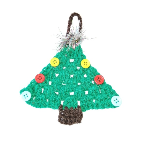 Πλεκτό Στολίδι Χριστούγεννιατικο Δέντρο Πράσινο! - στολίδια