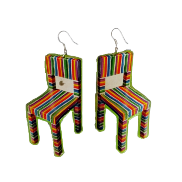 rainbow σκουλαρίκια καρέκλες ουράνιο τόξο - statement, καθημερινό, κρεμαστά, γάντζος, faux bijoux