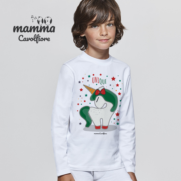 XMAS Μονόκερος - KIDS T-SHIRT - ύφασμα, χριστούγεννα, χριστουγεννιάτικα δώρα, παιδικά ρούχα