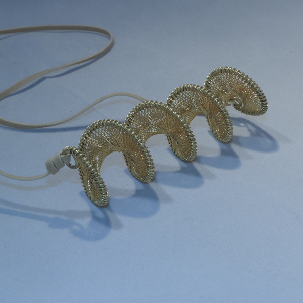 Kyma necklace - ιδιαίτερο, επιχρυσωμένα, ορείχαλκος, κοντά - 3