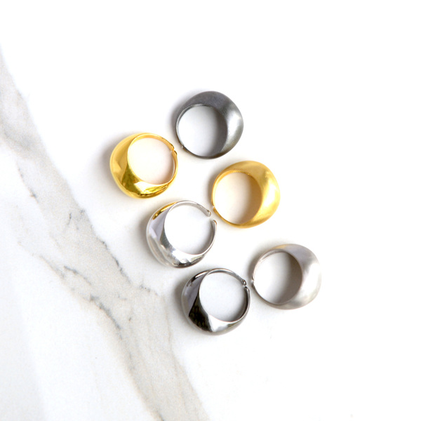 Dome Δαχτυλίδι - ασήμι, επιχρυσωμένα, επάργυρα, μεγάλα, αυξομειούμενα - 5