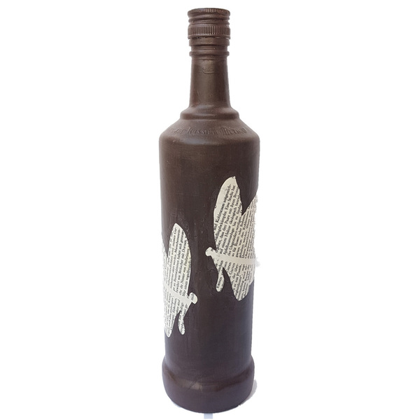 Διακοσμητικό Γυάλινο Μπουκάλι Ντεκουπάζ (Πεταλούδες μεγάλο) - γυαλί, δώρο, διακοσμητικά, διακοσμητικά μπουκάλια - 2