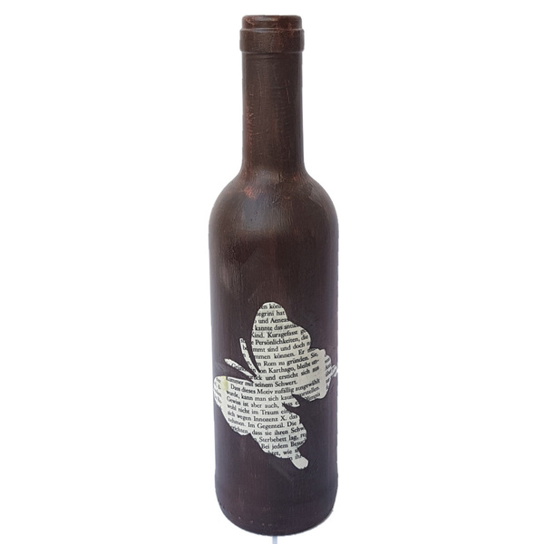 Διακοσμητικό Γυάλινο Μπουκάλι Ντεκουπάζ (Πεταλούδες μικρό) - δώρο, διακοσμητικά μπουκάλια, γυαλί