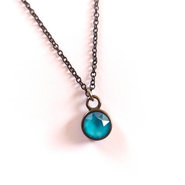 Minimal Swarovski necklace - αλυσίδες, charms, swarovski, κοντά, φθηνά