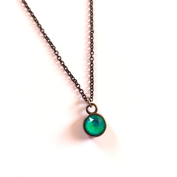Minimal Swarovski necklace - αλυσίδες, charms, swarovski, κοντά, φθηνά