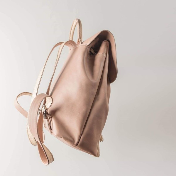 Γυναικεία τσάντα πλάτης - δέρμα, μεγάλες - 3