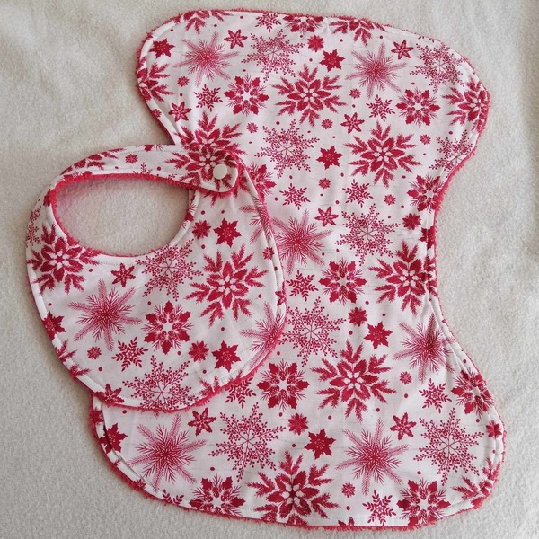 Χριστουγεννιάτικο σετ δώρου για νεογέννητα Snowflakes - βρεφικά, μασητικό, σετ δώρου, κλιπ πιπίλας - 3