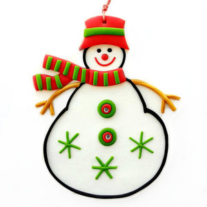 Στολίδι δέντρου χιονάνθρωπος - στολίδια, χειροποίητα, χριστουγεννιάτικο, διακόσμηση
