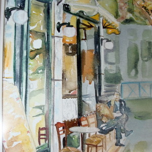 "Παραδοσιακό καφενείο" - πίνακες & κάδρα, πίνακες ζωγραφικής