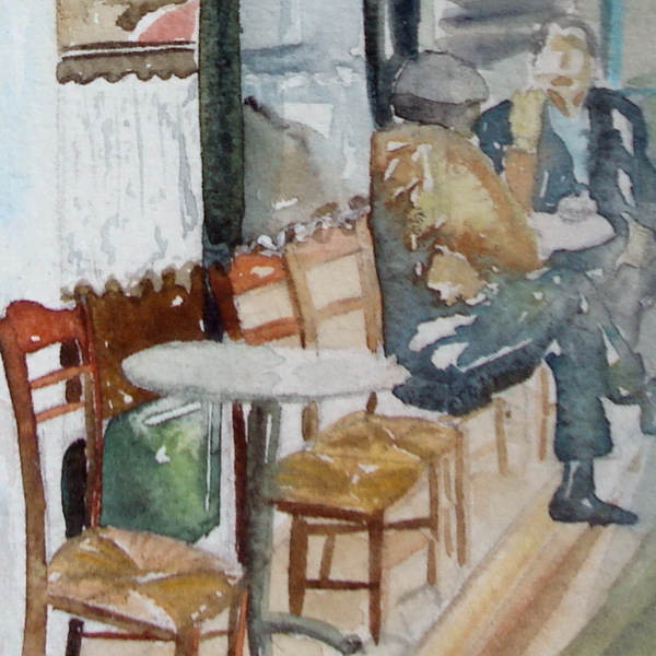 "Παραδοσιακό καφενείο" - πίνακες & κάδρα, πίνακες ζωγραφικής - 4