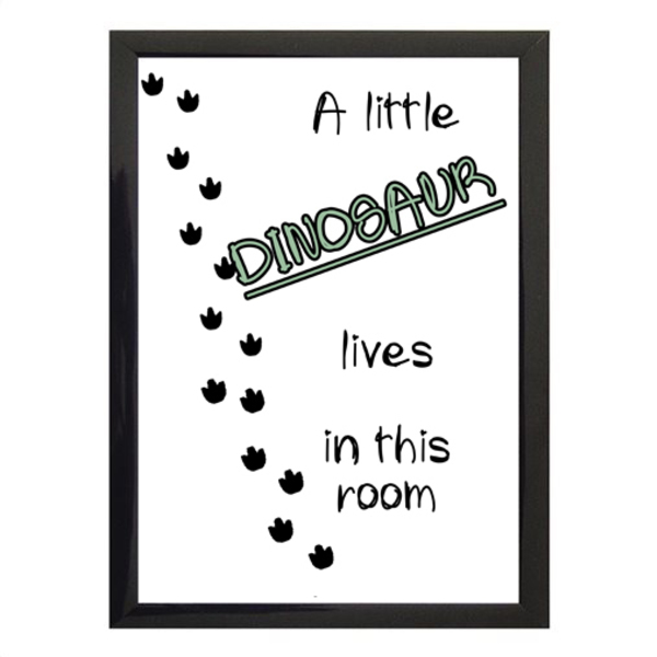 "A little dinosaur" poster σε κορνίζα - μικρό- - πίνακες & κάδρα, αγόρι, δώρο, δωμάτιο παιδιών, παιδικά κάδρα