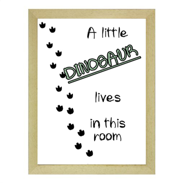 "A little dinosaur" poster σε κορνίζα - μεσαίο- - πίνακες & κάδρα, αγόρι, δώρο, δωμάτιο παιδιών, παιδικά κάδρα
