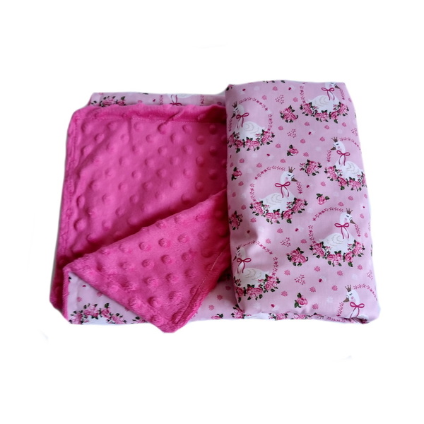 Βρεφική κουβέρτα αγκαλιάς Swans Fucshia - κορίτσι, δώρο, βρεφικά, δώρο γέννησης, κουβέρτες - 2