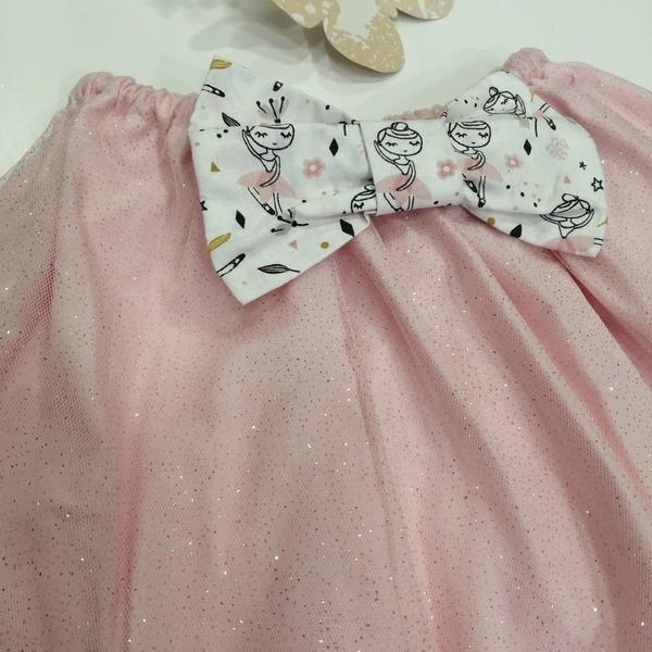 τούλινη φούστα με Glitter - φιόγκος, κορίτσι, γκλίτερ, παιδικά ρούχα, βρεφικά ρούχα, 1-2 ετών - 3