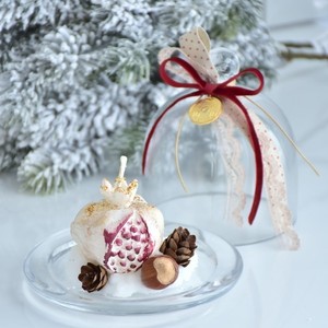 Γυάλινο επιτραπέζιο γούρι με αρωματικό κερί - διακοσμητικό, γούρι, χριστουγεννιάτικο, κεριά & κηροπήγια - 3