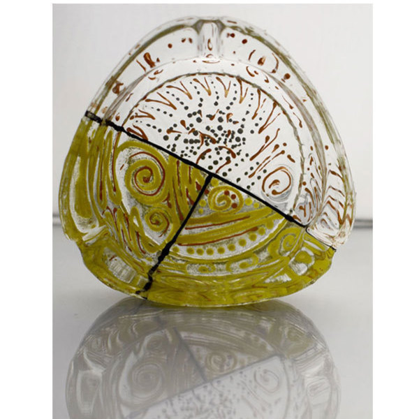 Τριγωνικό Γυάλινο Τασάκι, Elegant Ashtrays - γυαλί, ιδεά για δώρο, γιορτή του πατέρα, διακόσμηση σαλονιού - 2