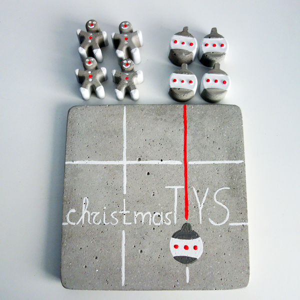 Τρίλιζα " CHRISTMAS TOYS " - ζωγραφισμένα στο χέρι, διακοσμητικά, χριστουγεννιάτικα δώρα, τρίλιζα - 2