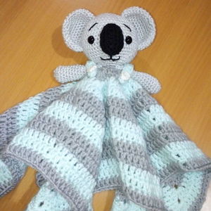 Safety blanket koala - κορίτσι, αγόρι, δώρο, λούτρινα, amigurumi, κουβέρτες